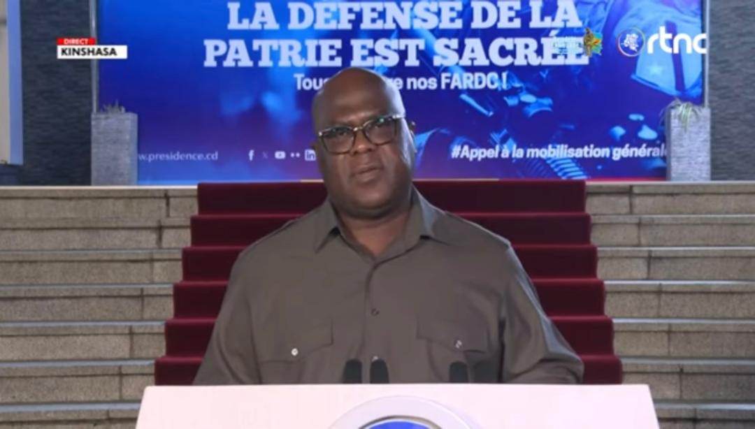 Guerre à l’Est de la RDC : « une riposte vigoureuse et coordonnée est en cours », annonce Félix Tshisekedi