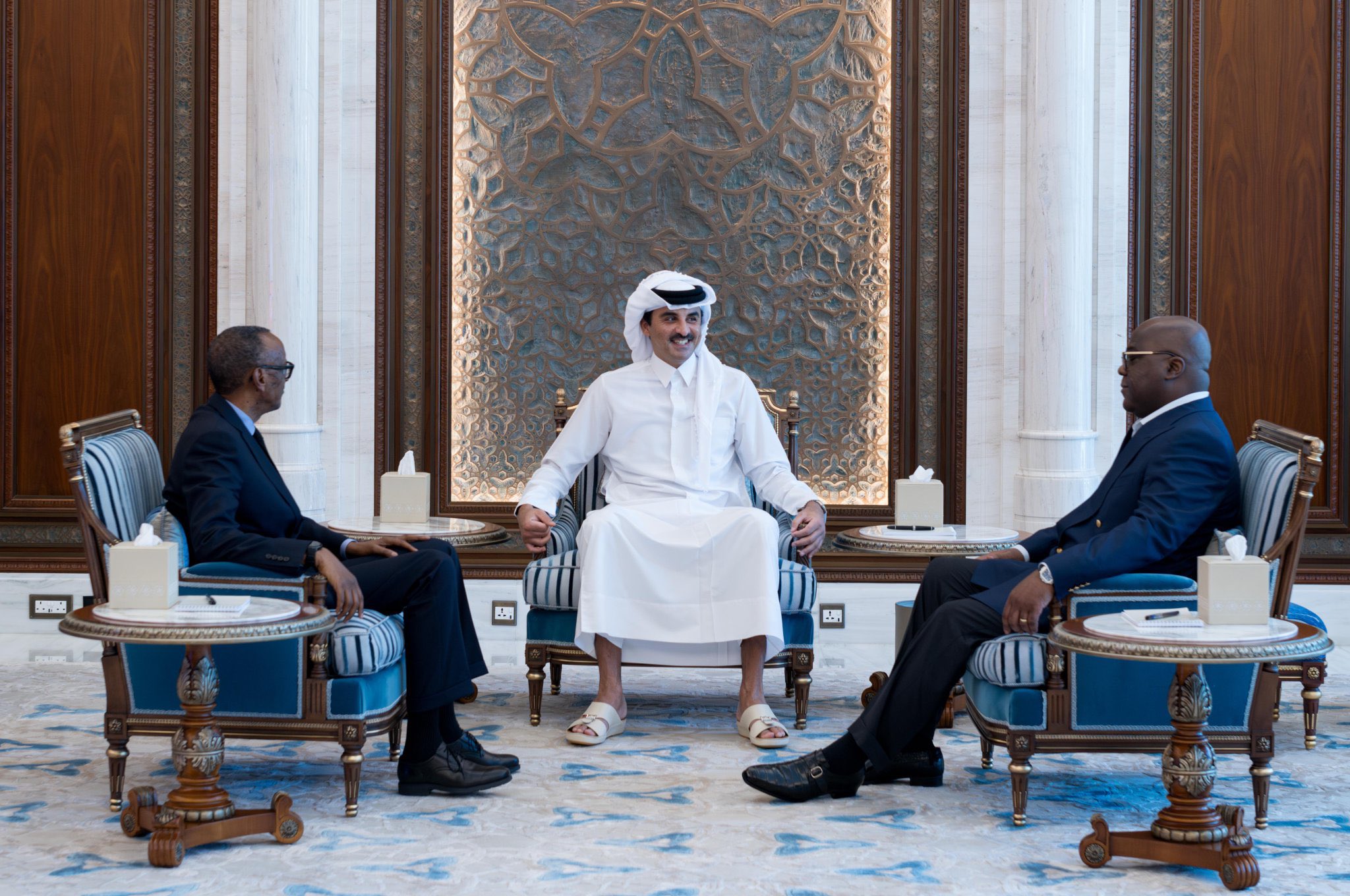 RDC: rencontre Tshisekedi-Kagame sous la médiation de l’émir du Qatar