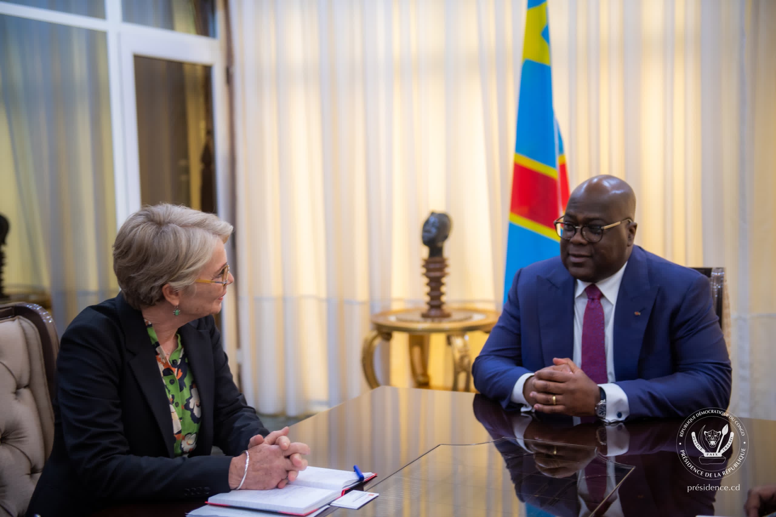 RDC : Félix Tshisekedi et la représentante spéciale du Danemark pour les Grands Lacs et le Sahel échangent sur la situation sécuritaire dans l’Est