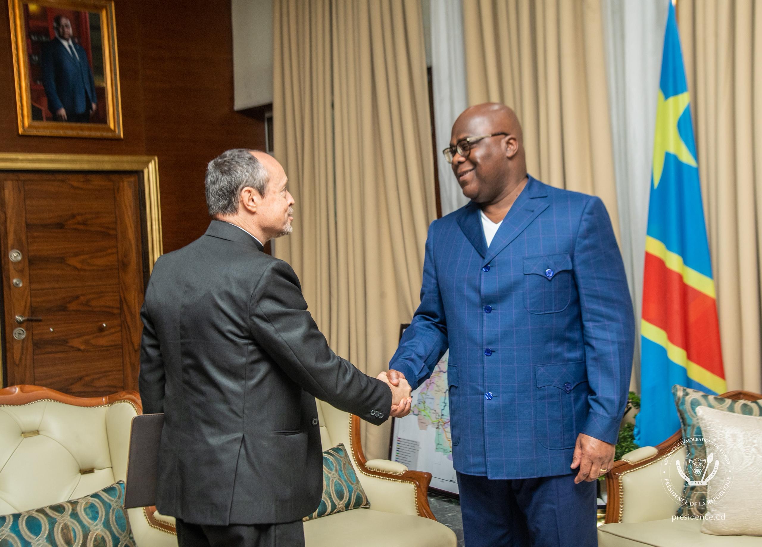 RDC : Félix Tshisekedi échange avec le Nonce apostolique sur l’initiative de paix des évêques catholiques et protestants