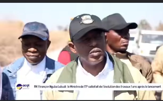 Tronçon Nguba–Lubudi : Alexis Gisaro, aux côtés du DG de l’ACGT, satisfait de l’évolution des travaux