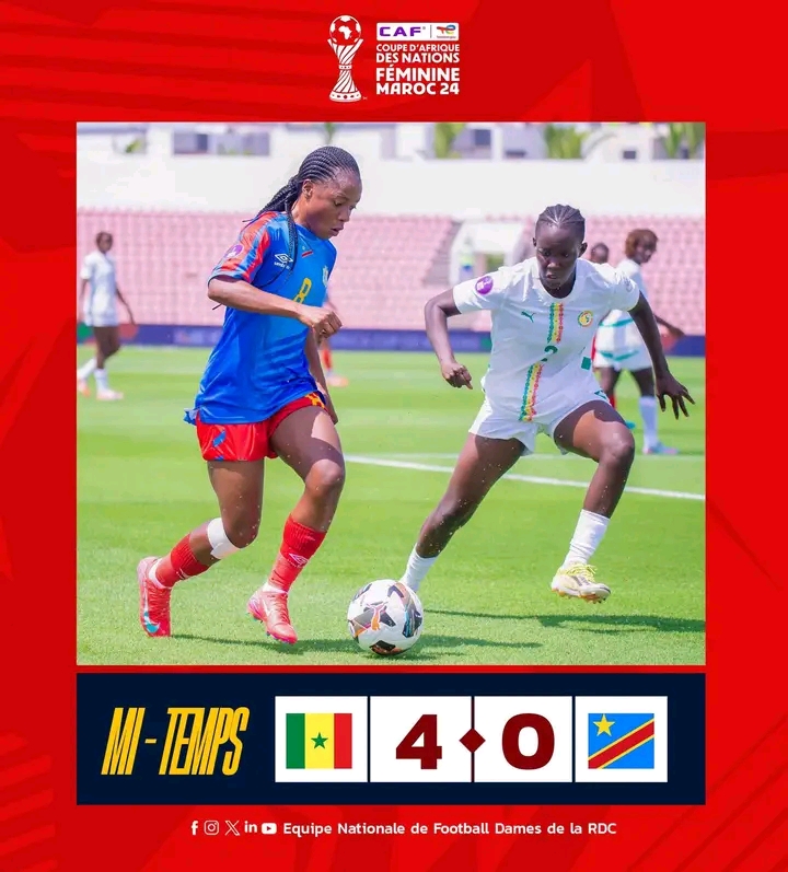 CAN Féminine : début difficile pour la RDC, battue par le Sénégal (0-4)