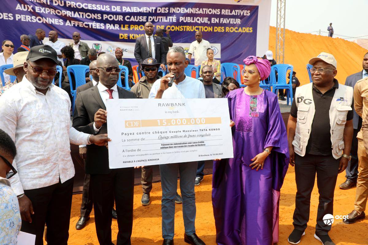 Kinshasa : début de l’opération d’indemnisation des personnes affectées par le projet des Rocades