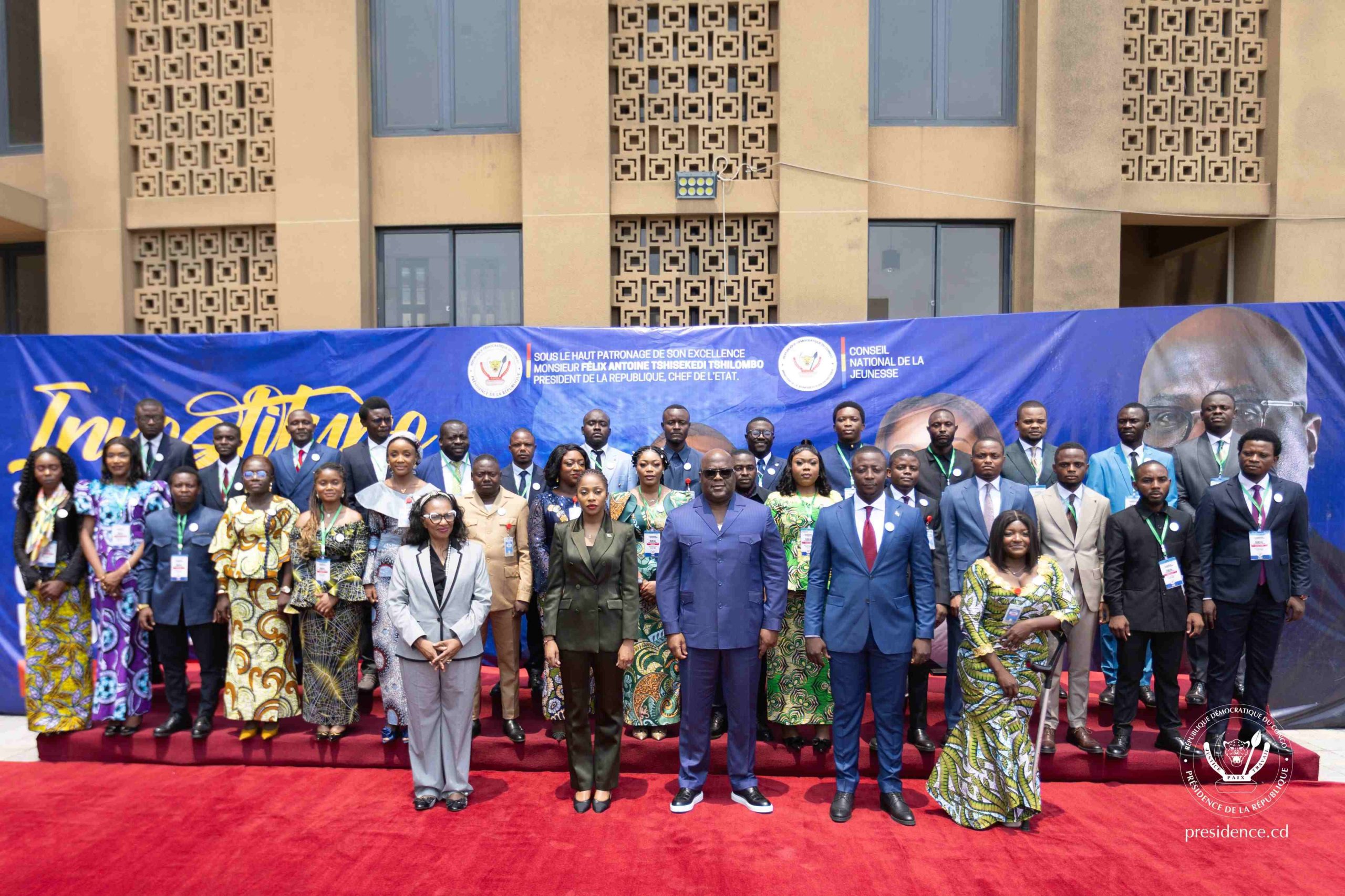 RDC : Le nouveau bureau du Conseil national de la jeunesse investi par le Président Tshisekedi