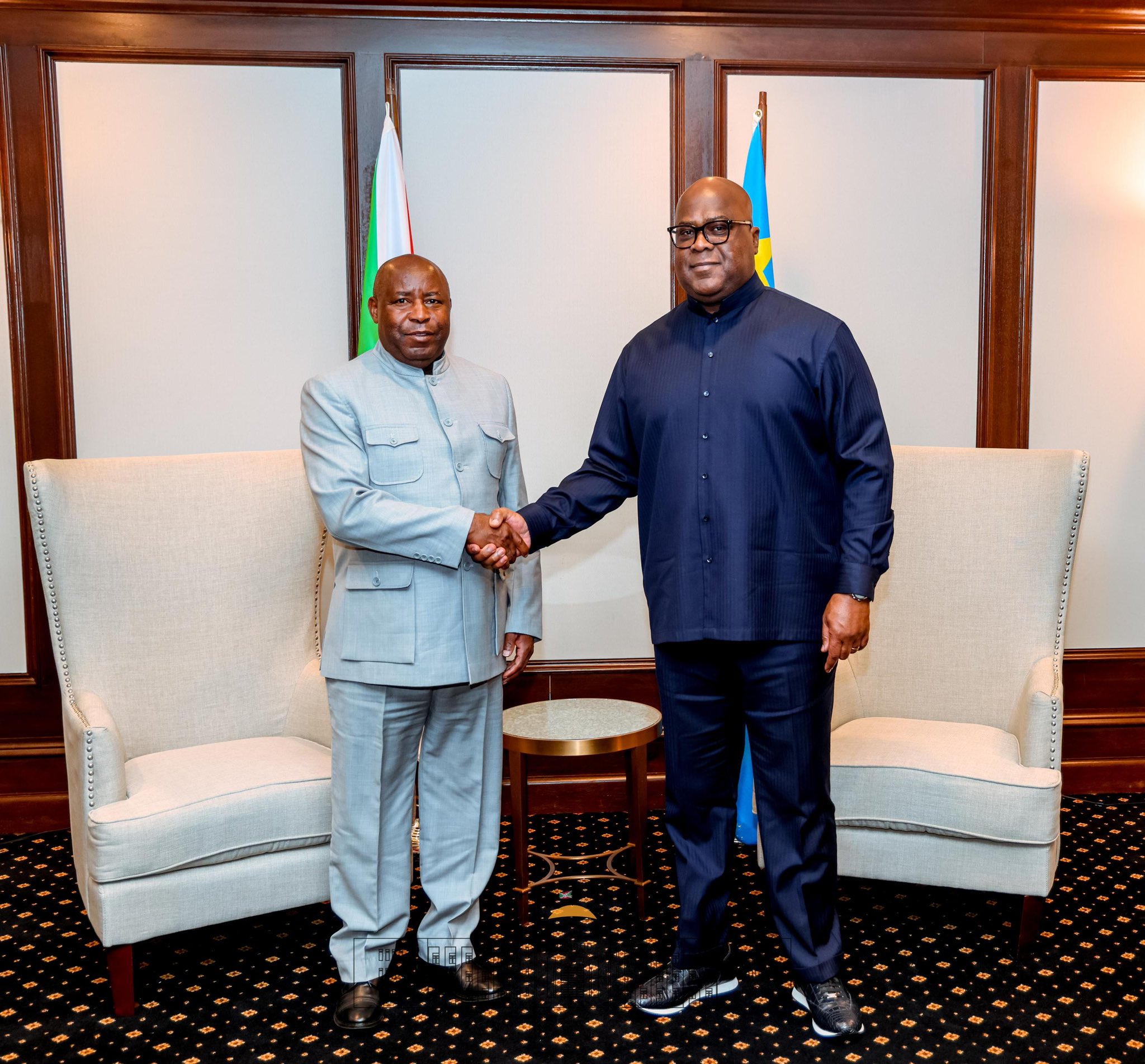Tête-à-tête à Washington entre Félix Tshisekedi et Evariste Ndayishimiye avant la signature de l’accord RDC–Rwanda
