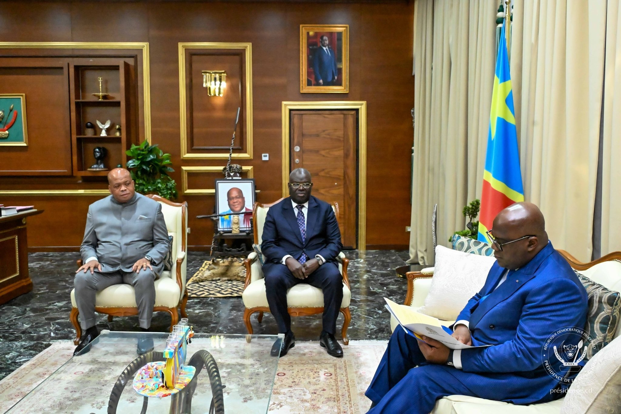 RDC : deux envoyés spéciaux du Président gambien reçus par Félix Tshisekedi