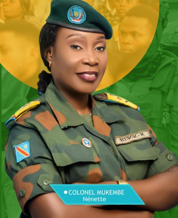 Colonel Nenette Mukembe, une femme d’exception et source d’inspiration au sein de l’armée congolaise