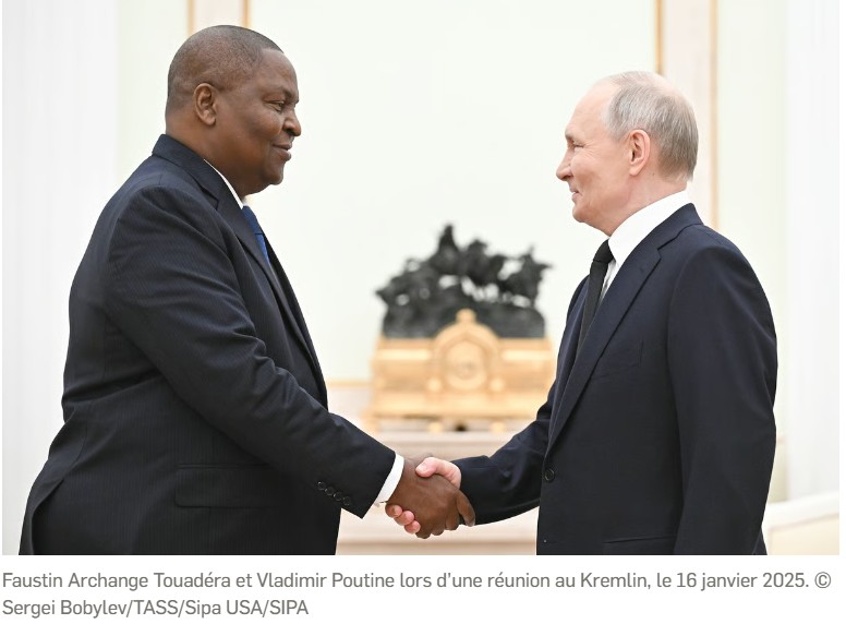 Centrafrique-Russie : Touadéra et Poutine signent ce jeudi au Kremlin plusieurs accords économiques