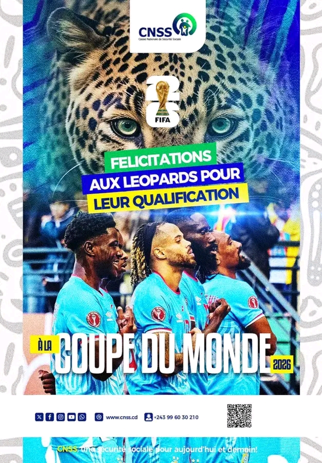 RDC : le DG de la CNSS félicite les Léopards pour leur qualification au Mondial