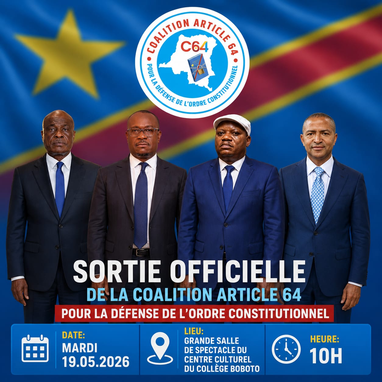 RDC : lancement ce mardi à Kinshasa d’une nouvelle plateforme d’opposition 