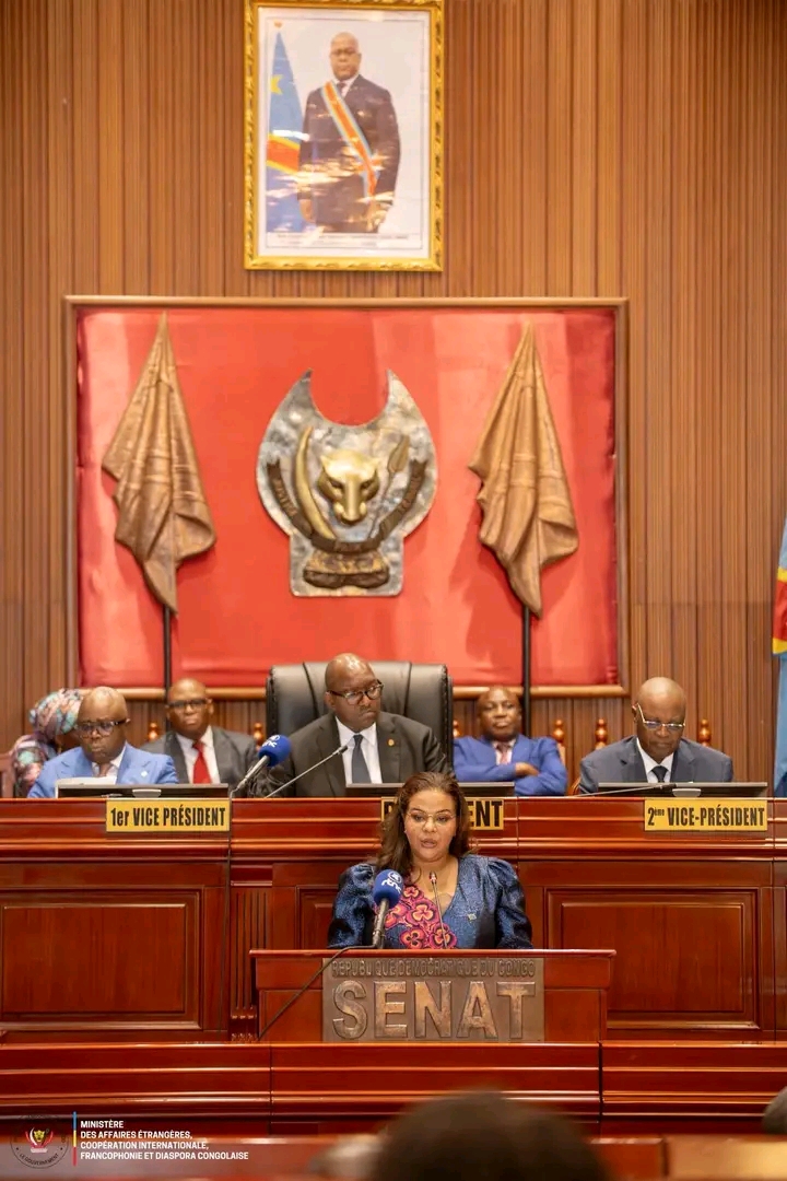 RDC : Thérèse Kayikwamba Wagner présente et défend deux accords devant le Sénat