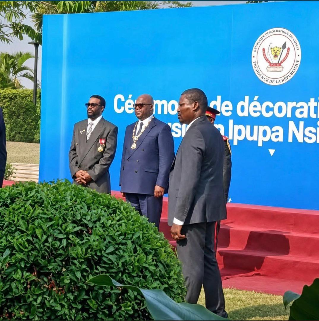 RDC : Fally Ipupa décoré par le président Félix Tshisekedi