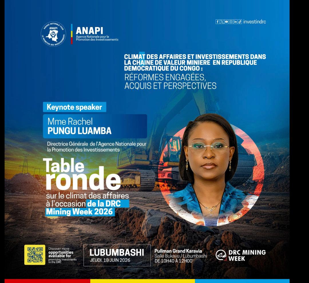 DRC Mining Week 2026 : Rachel Pungu Luamba animera une table ronde sur le climat des affaires en RDC
