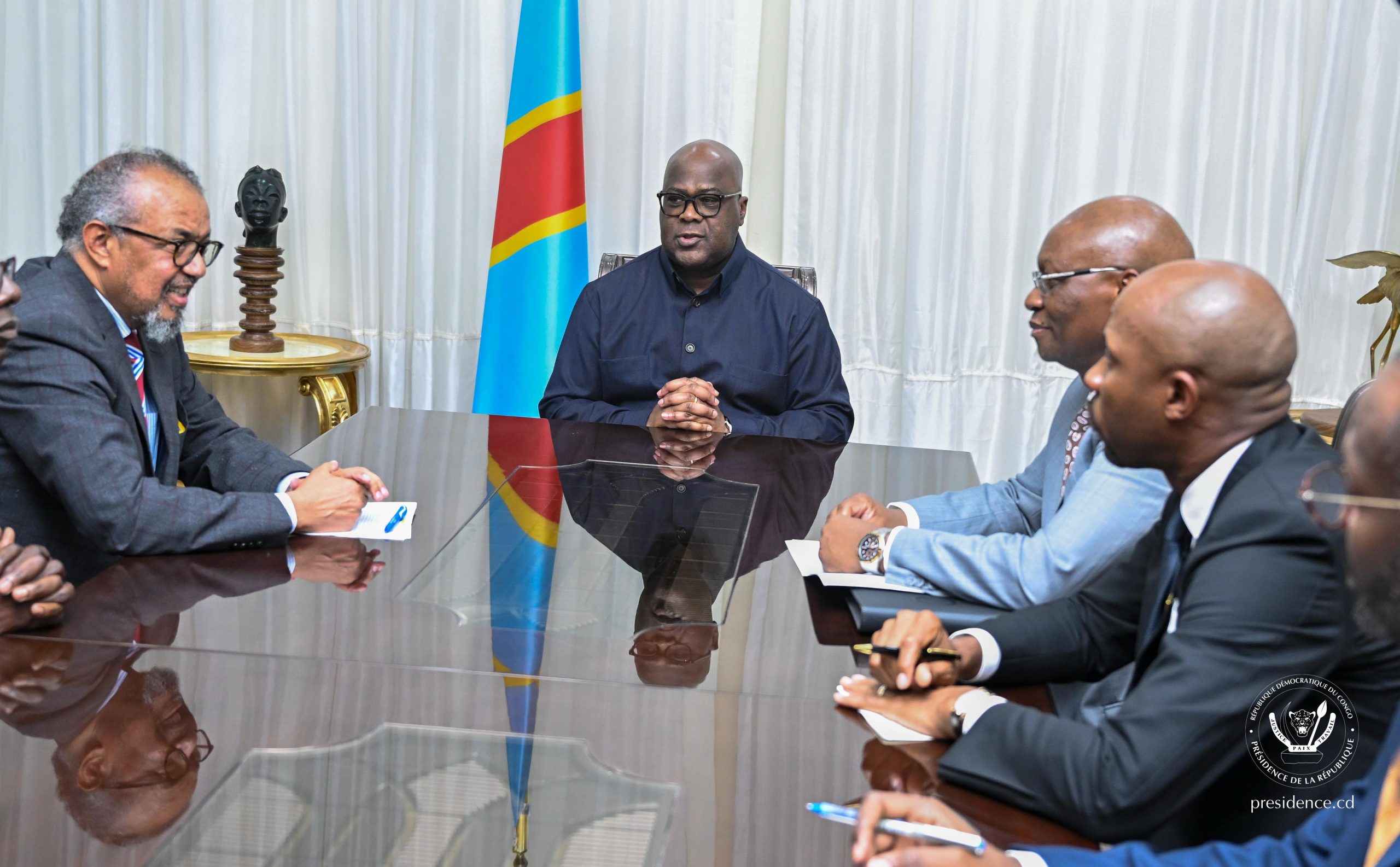 RDC : Le Président Tshisekedi échange avec le directeur général de l’OMS sur la riposte à l’épidémie d’Ebola 