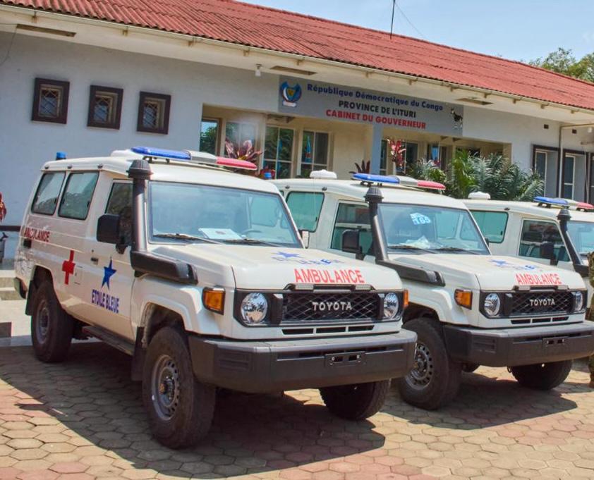 Ituri : cinq nouvelles ambulances pour renforcer la lutte contre Ebola dans la zone de santé d’Aru